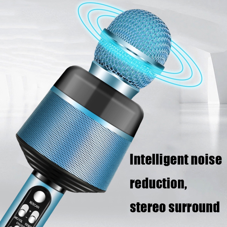 Q008 Micrófono de condensador de karaoke para teléfono móvil Micrófono inalámbrico Bluetooth en vivo (azul) - B5