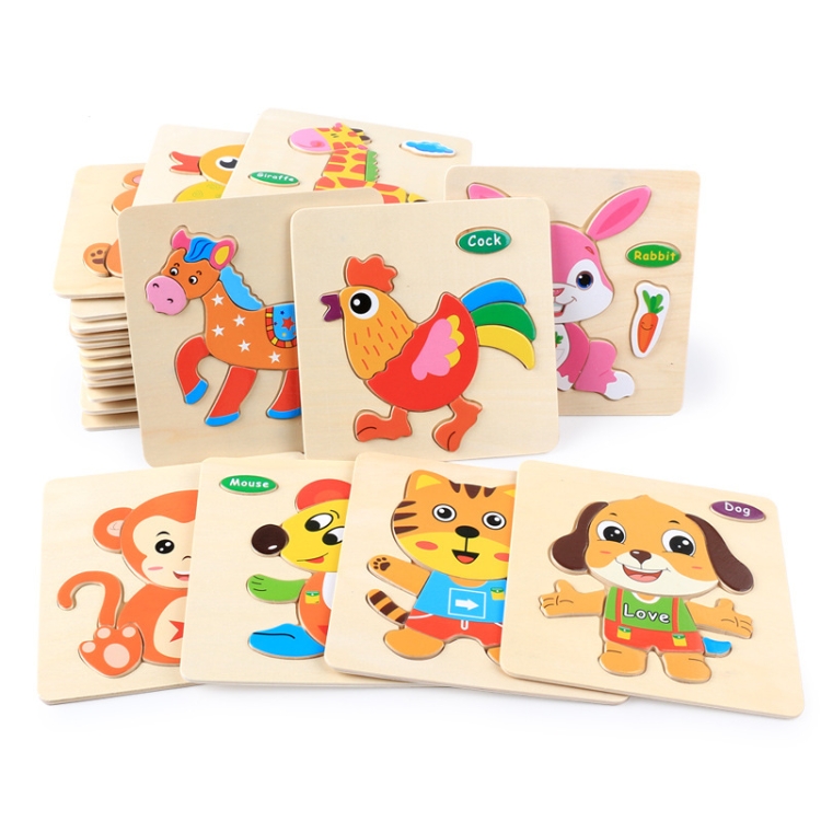 5 PCS Puzzle 3D in legno per bambini Giocattoli educativi per l'educazione  precoce per bambini (tartaruga)