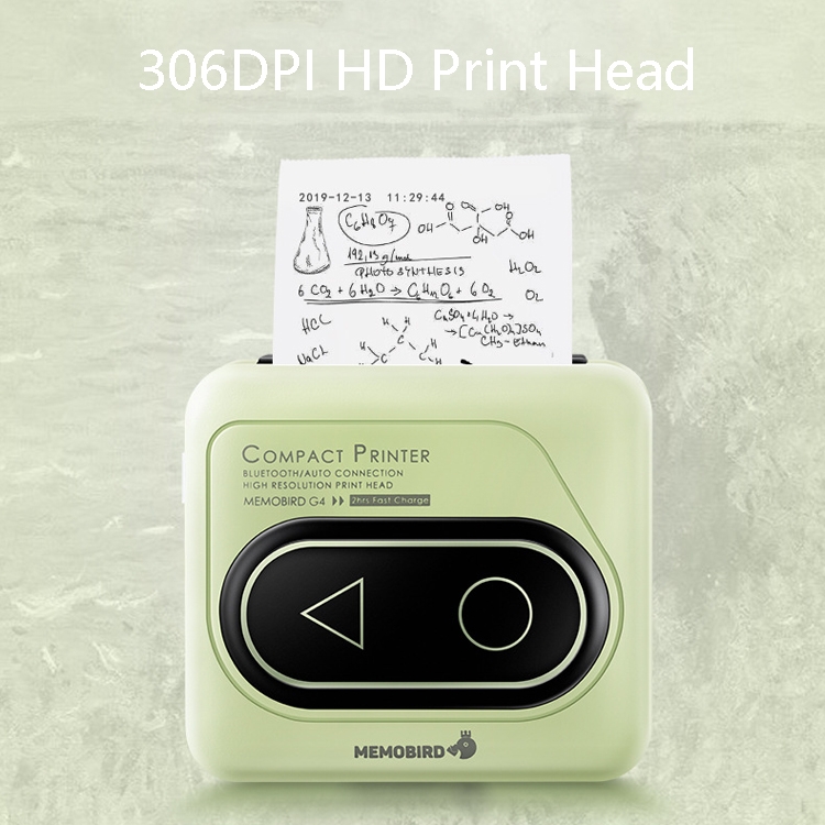 Memobird G4 Handheld Home Student Search Pregunta Graffiti Notes Impresora térmica portátil Bluetooth (blanco clásico) - B5