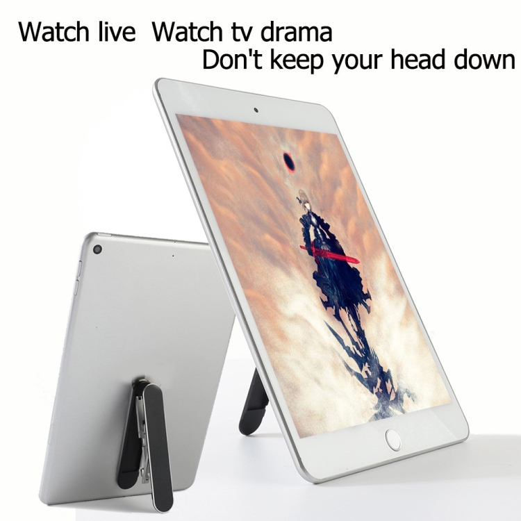 Universal Tablet Desktop Lazy Bracket Aluminum Alloy Multifunctional Paste Portable Folding Bracket(Silver) Universal Tablet Desktop Lazy Bracket Aluminum Alloy Multifunctional Paste Portable Folding Bracket(Silver)