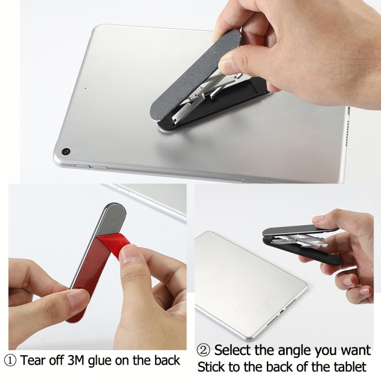 Universal Tablet Desktop Lazy Bracket Aluminum Alloy Multifunctional Paste Portable Folding Bracket(Silver) Universal Tablet Desktop Lazy Bracket Aluminum Alloy Multifunctional Paste Portable Folding Bracket(Silver)