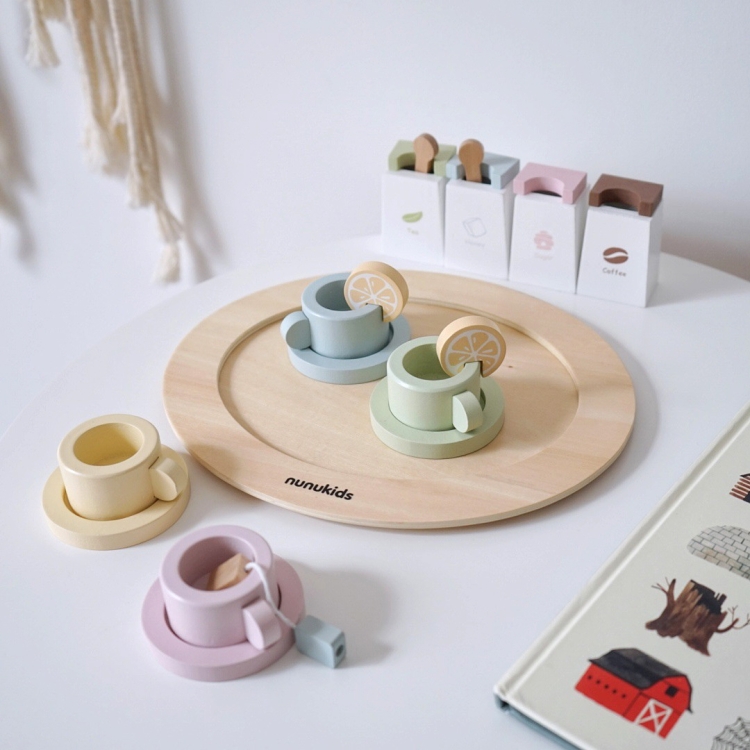 Porcelaine Tea jeu Afternoon Tea semblant Jouer Jouet pour filles enfants marque 14 pieces 
