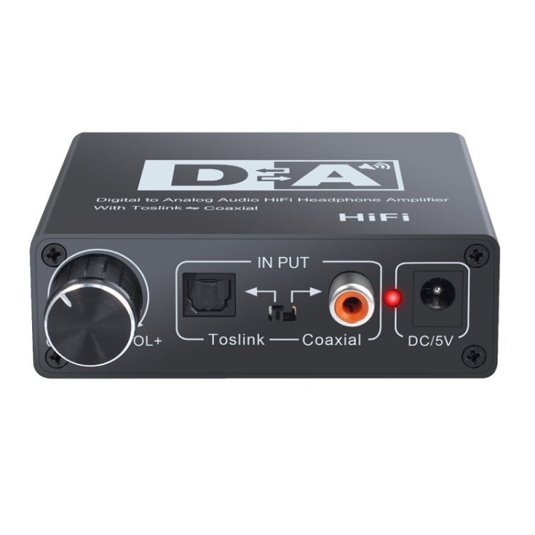 Convertisseur Audio Numérique/analogique HW-25DA - SPDIF Optique/coaxial Vers RCA/jack 3.5mm, Alimentation USB