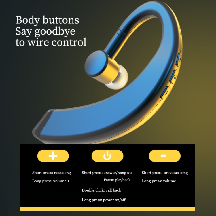 108 Bluetooth 5.0 Business Hanging Ear Type Rotating Universal Wireless Stereo Earphone(Blue) 108 Bluetooth 5.0 Business Hanging Ear Type Rotating Universal Wireless Stereo Earphone(Blue)