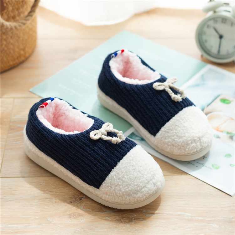Осенне-зимняя теплая обувь для родов беременных послеродовые домашние  хлопковые тапочки, размер: 35-36 (темно-синий)