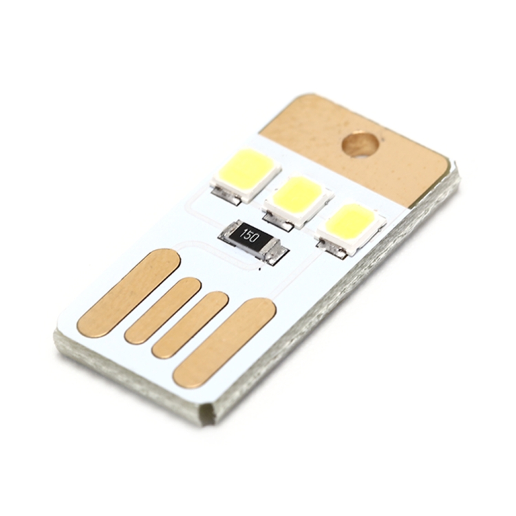 10PCS Pocket Card Lamp Bulb Led Keychain Mini LED Night Light Portable USB Power 