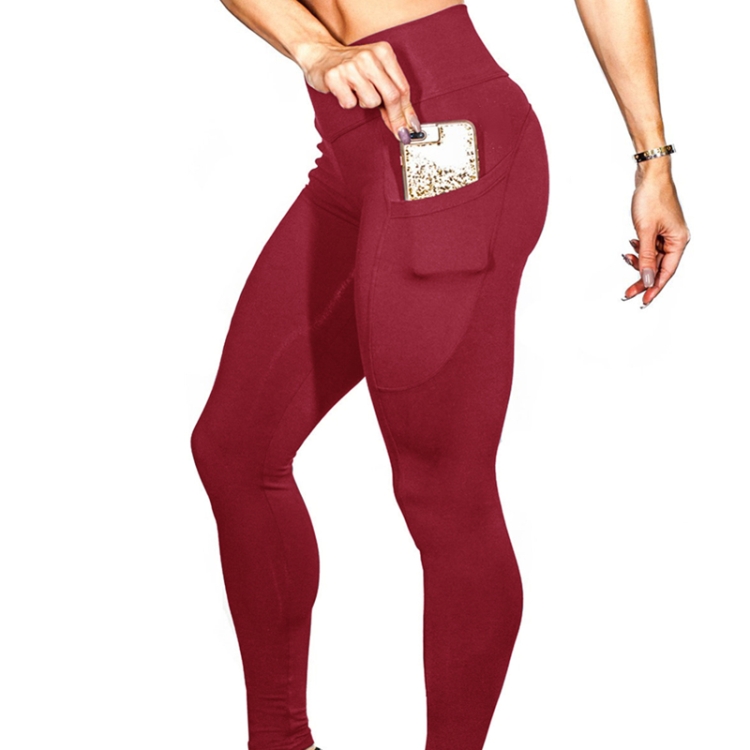 SUNSKY - Pantalones de yoga con bolsillos Leggings deportivos para mujer  Jogging Workout Leggings para correr Estiramiento Medias de gimnasio de  alta elasticidad Legging para mujer S, Tamaño: S (Rojo)