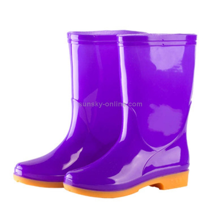 Stivali da pioggia da donna stivali impermeabili antiscivolo a tubo medio  scarpe in gomma Pvc copriscarpe