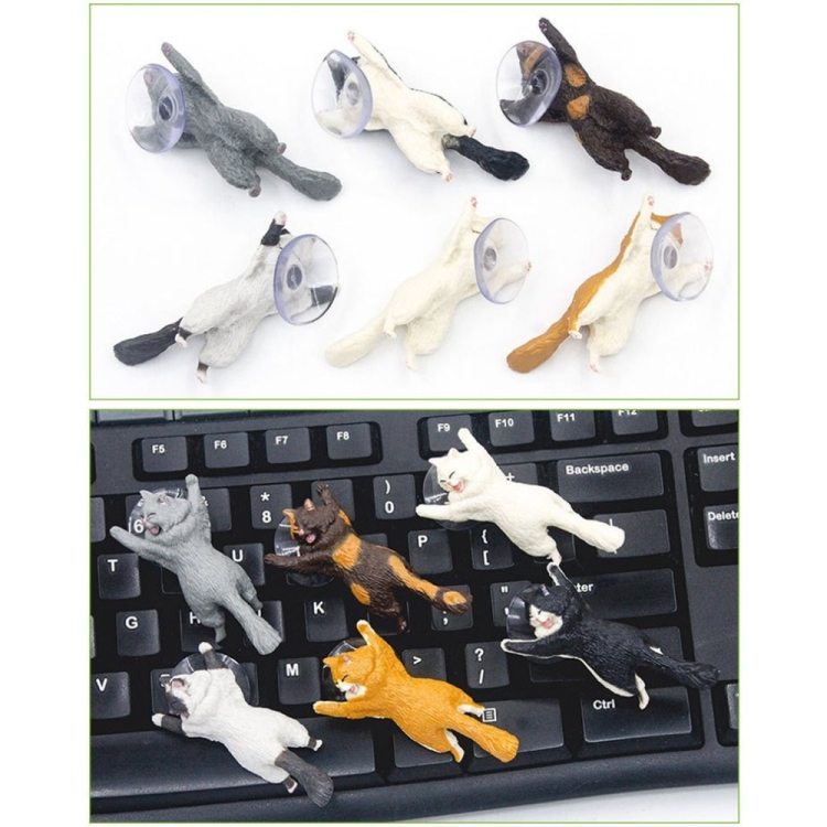 60 PCS Sucker Design Cute Cat Smartphone Holder(Gray)