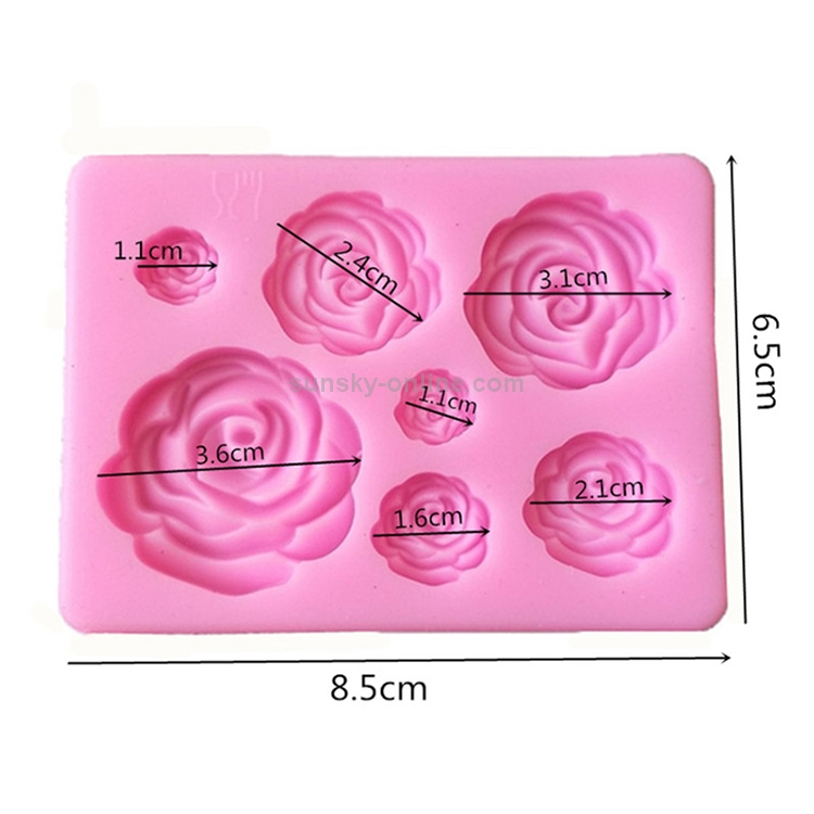 3D Rose Mold Chocolate Cake Decoration Silicone Mold for Baking