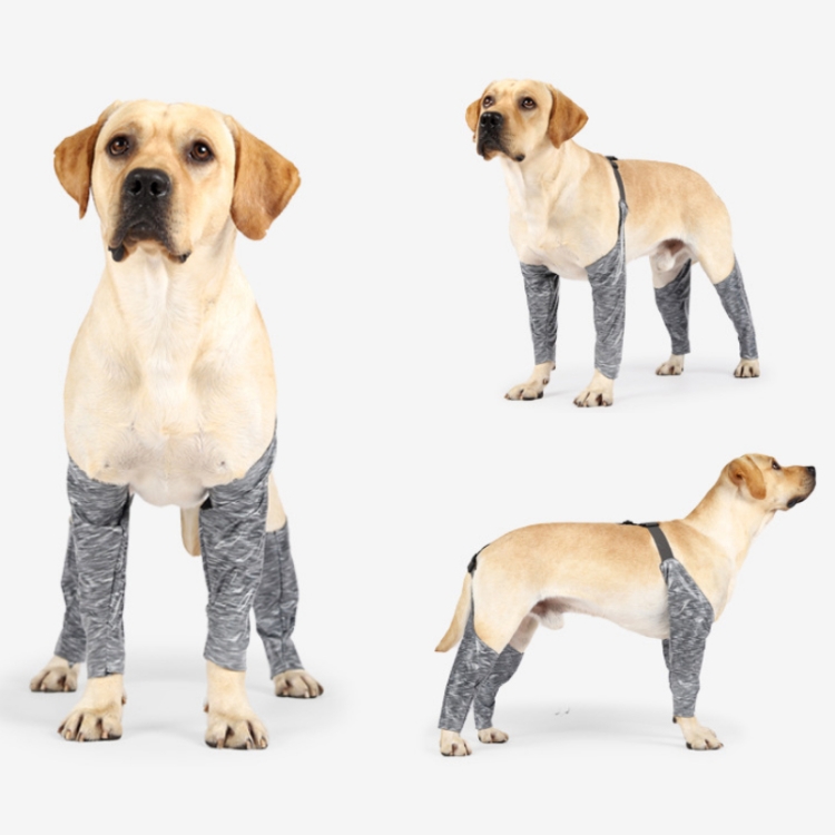 Четвероногие брюки для собак на открытом воздухе Водонепроницаемый игрязеотталкивающий чехол для ног для домашних животных, размер: XXL (серый)