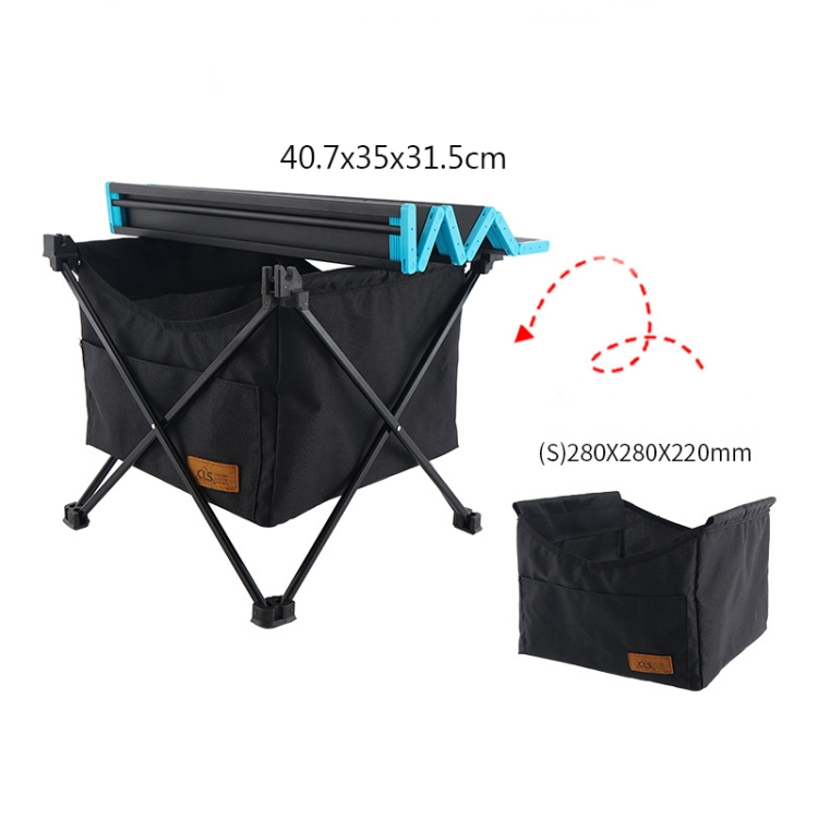 folding table with bag