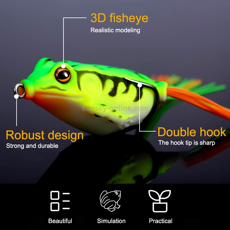 5 PCS Bionic Thunder Frog Lure Bait Simulación de cebo de pesca,  Especificación: 5.0cm / 9g (2)