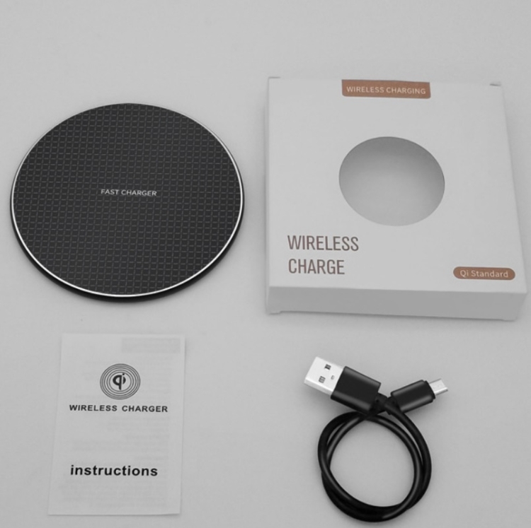 K8 10W Universal Aluminum Alloy Mobile Phone Wireless Charger, Specification:with 50cm Cable(Black) K8 10W Universal Aluminum Alloy Mobile Phone Wireless Charger, Specification:with 50cm Cable(Black)