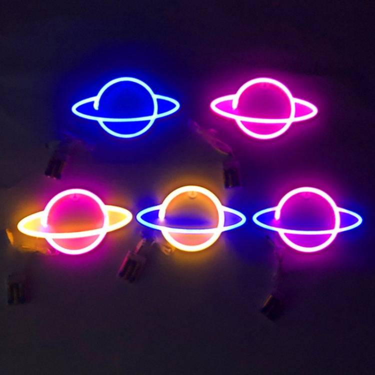 Luces LED De Neón Hello Alien Planet Luz Decoración Dormitorio Lámpara De  Pared Batería Y Alimentado Por USB