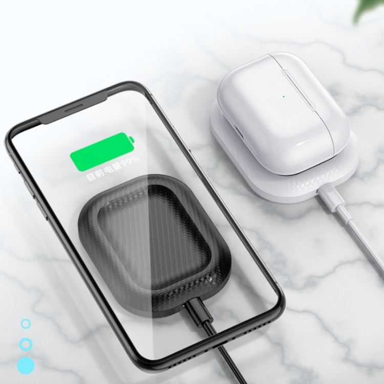 3W Multifunctional Mobile Phone Headset Wireless Charger for All Mobile Phones & AirPods 2 / Pro, Specification:8 Pin Port (without Cable)(White)