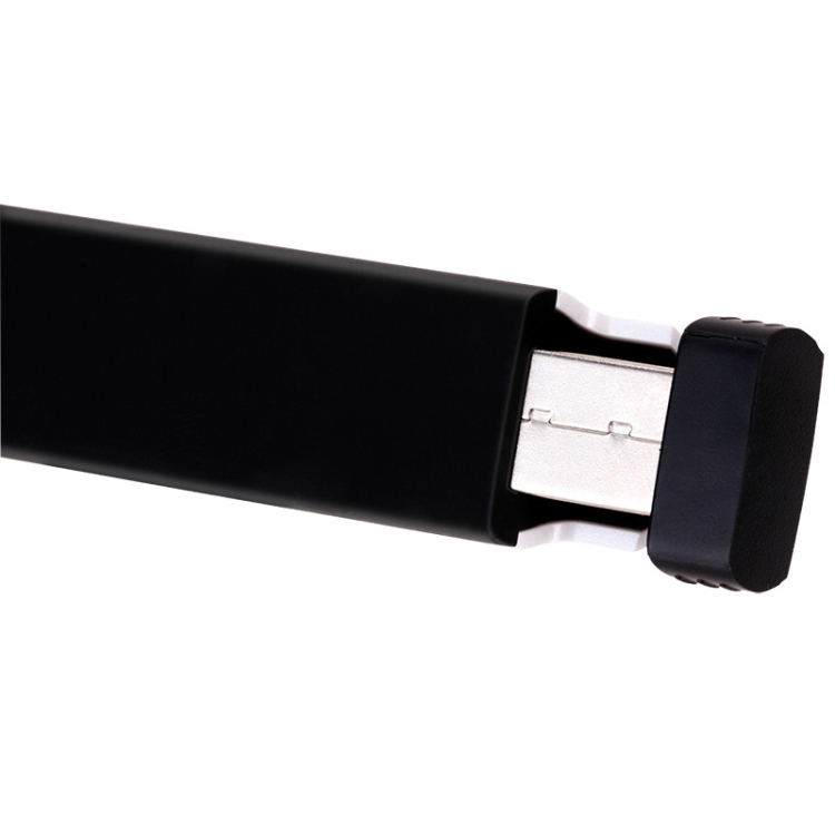 Bolígrafo de control remoto para presentaciones de negocios Deli 2.4G Flip Pen, Modelo: 2801 Negro (Luz roja) - B1