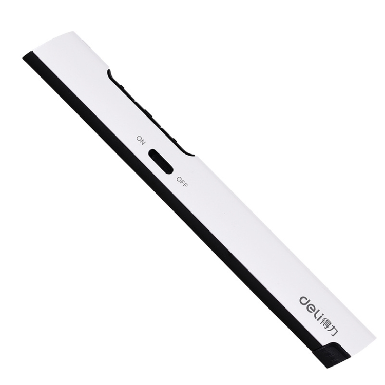 Bolígrafo con control remoto para presentaciones de negocios Deli 2.4G Flip Pen, Modelo: 2801 Blanco (Luz roja) - 1