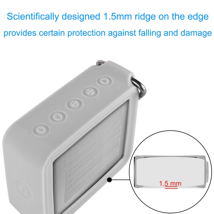 2 PCS For JBL GO2 Bluetooth Speaker Silicone Protective Case Four-corner Anti-fall Sound Case with Carabiner(Blue) 2 PCS For JBL GO2 Bluetooth Speaker Silicone Protective Case Four-corner Anti-fall Sound Case with Carabiner(Blue)