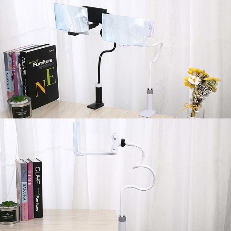 8 inch Lazy Bracket Mobile Phone Screen Magnifier(Black)