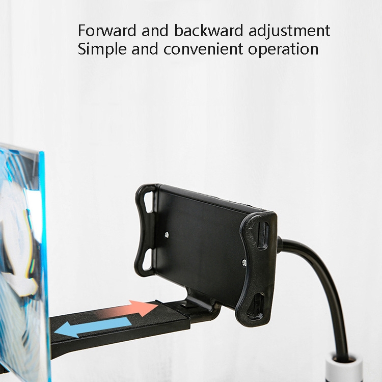 8 inch Lazy Bracket Mobile Phone Screen Magnifier(Black)