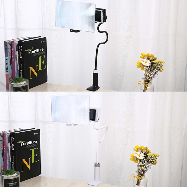 8 inch Lazy Bracket Mobile Phone Screen Magnifier(Black)