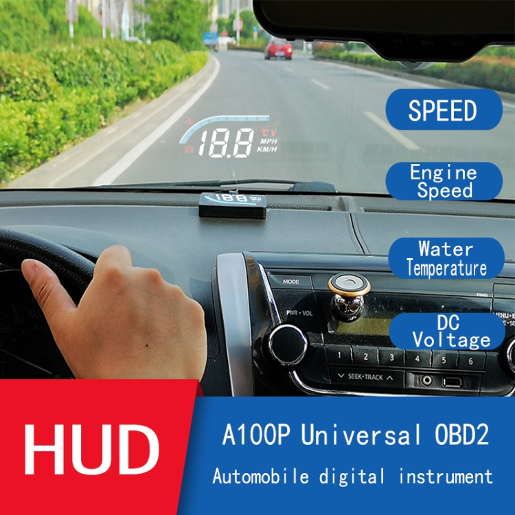 L1 HUD Head-Up Display Velocidad Temperatura del agua Pantalla del coche OBD - 4