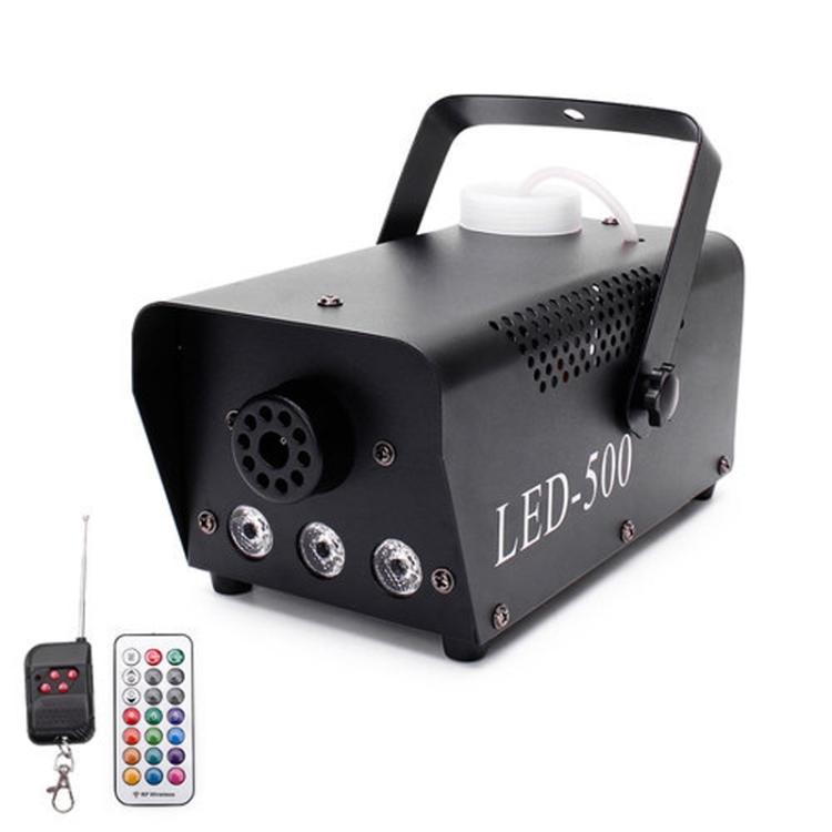 MACCHINA DEL FUMO PORTATILE LUCE LED CON TELECOMANDO DJ FESTE PARTY EVENTI  500W