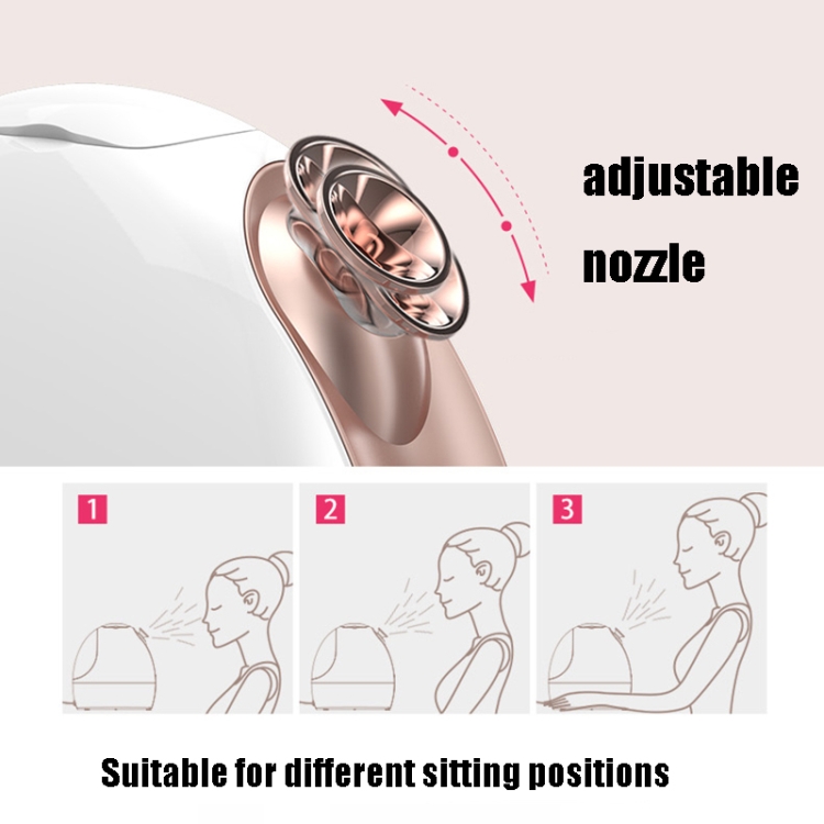 Hot and Cold Spray Fruit and Vegetable Steaming Face Device Nano Spray  Water Replenishing Instrument Beauty Instrument, CN Plug(Rose Gold)
