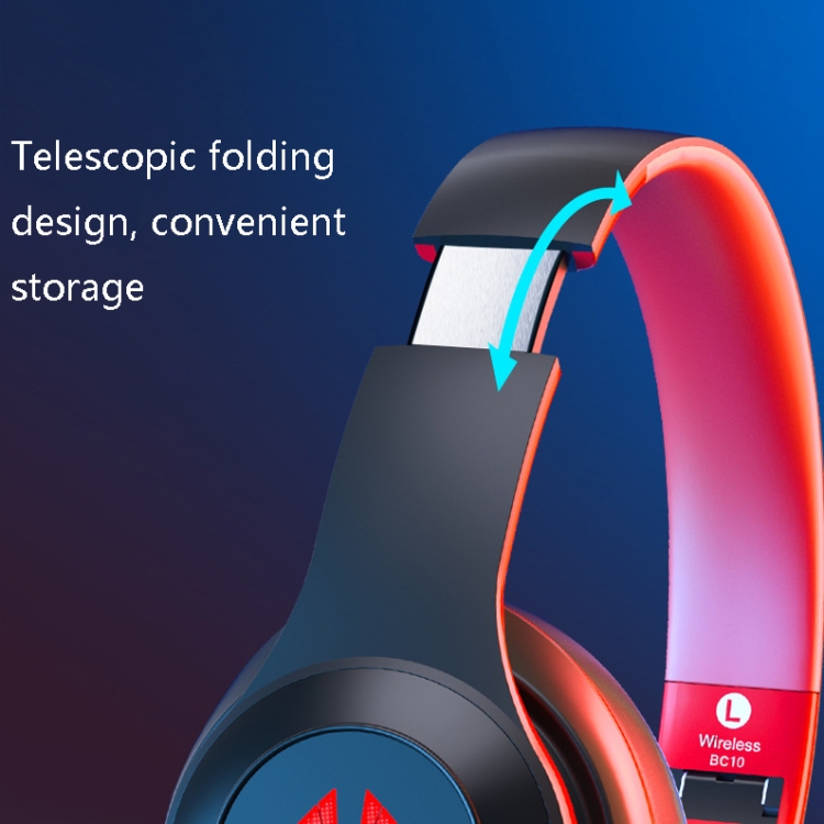 BC10 Wireless Headset Bluetooth Headset Low-Latency Music Light-Emitting Sports Gaming Headset(Black Red) BC10 Wireless Headset Bluetooth Headset Low-Latency Music Light-Emitting Sports Gaming Headset(Black Red)