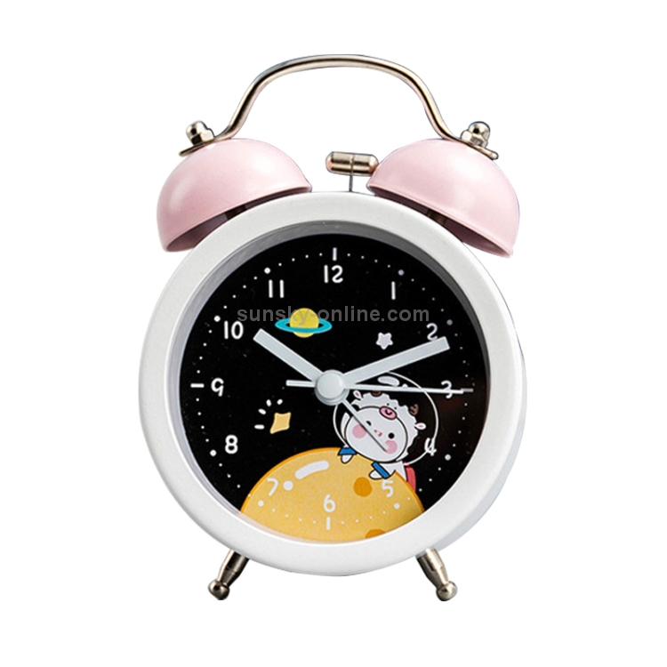 Orologio da comodino multifunzionale con sveglia ad alto volume per bambini,  colore: Blue Space Cow