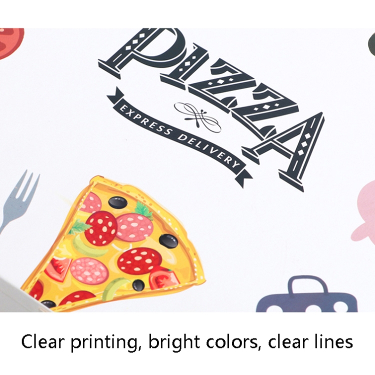 30 PCS Pizza Takeaway Packaging Carton Pizza Packaging Box, Specification:  10 Inches: 27x27x4.5cm(Eiffel Tower)