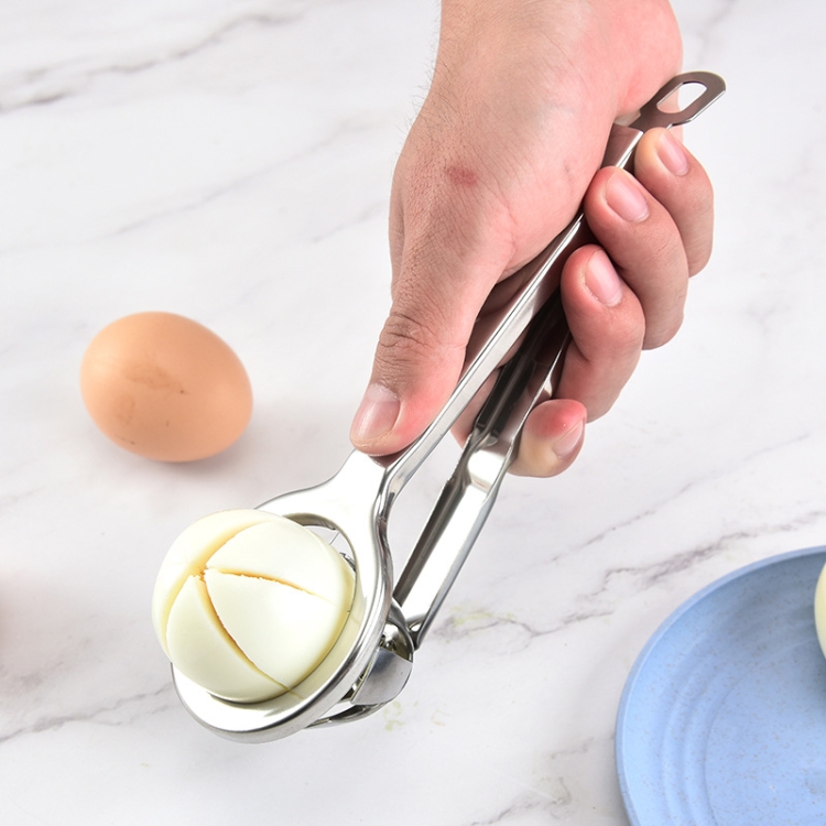304 Stainless Steel Egg Cutter Handheld 6 Equal Parts Egg Slicer