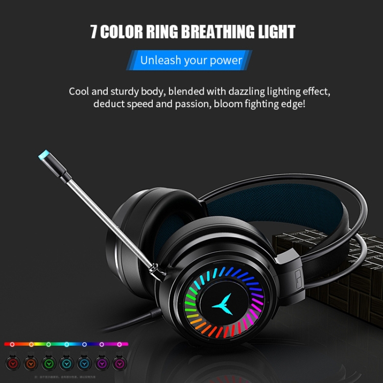 G58 Computer Gaming Headset 7.1 canales con alambre 7 luces de colores Auriculares 