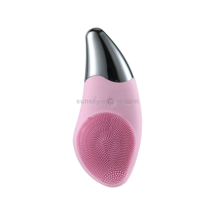 Aparato de limpieza facial con vibración ultrasónica Cepillo de lavado facial eléctrico multifuncional, color: rosa (con función de compresión en frío) - 1