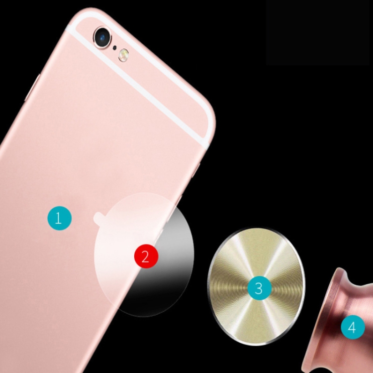 10 PCS CD Texture Aluminum Alloy Magnetic Sheet Magnetic Patch Set For Car Phone Holder, With Alcohol Cotton Sheet And Protective Film(Rose Gold) 10 PCS CD Texture Aluminum Alloy Magnetic Sheet Magnetic Patch Set For Car Phone Holder, With Alcohol Cotton Sheet And Protective Film(Rose Gold)
