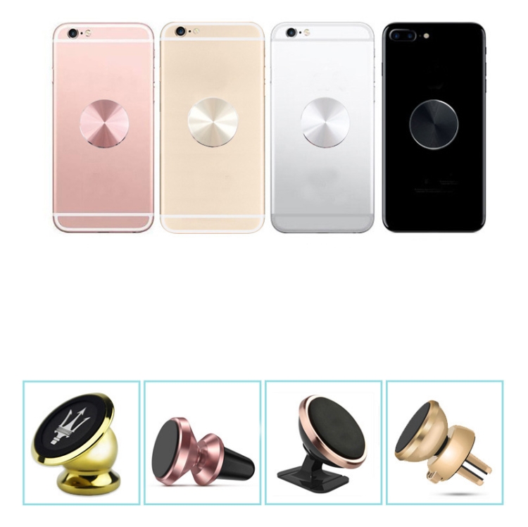 10 PCS CD Texture Aluminum Alloy Magnetic Sheet Magnetic Patch Set For Car Phone Holder, With Alcohol Cotton Sheet And Protective Film(Rose Gold) 10 PCS CD Texture Aluminum Alloy Magnetic Sheet Magnetic Patch Set For Car Phone Holder, With Alcohol Cotton Sheet And Protective Film(Rose Gold)