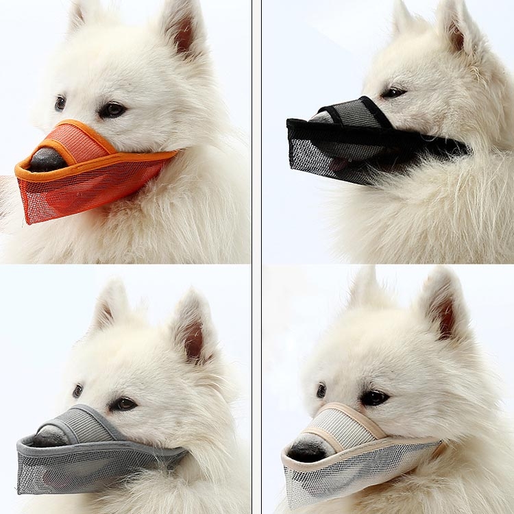Copertura della bocca del cane Rete anti-morso Copertura della bocca del cane  Maschera antigoccia per cani di taglia media e grande XL (nera)