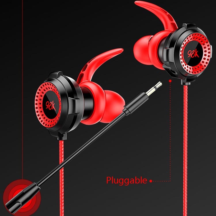 98K 3.5mm Game Earphone In-Ear Wired Computer Phone Headset with Mic(Black) 98K 3.5mm Game Earphone In-Ear Wired Computer Phone Headset with Mic(Black)