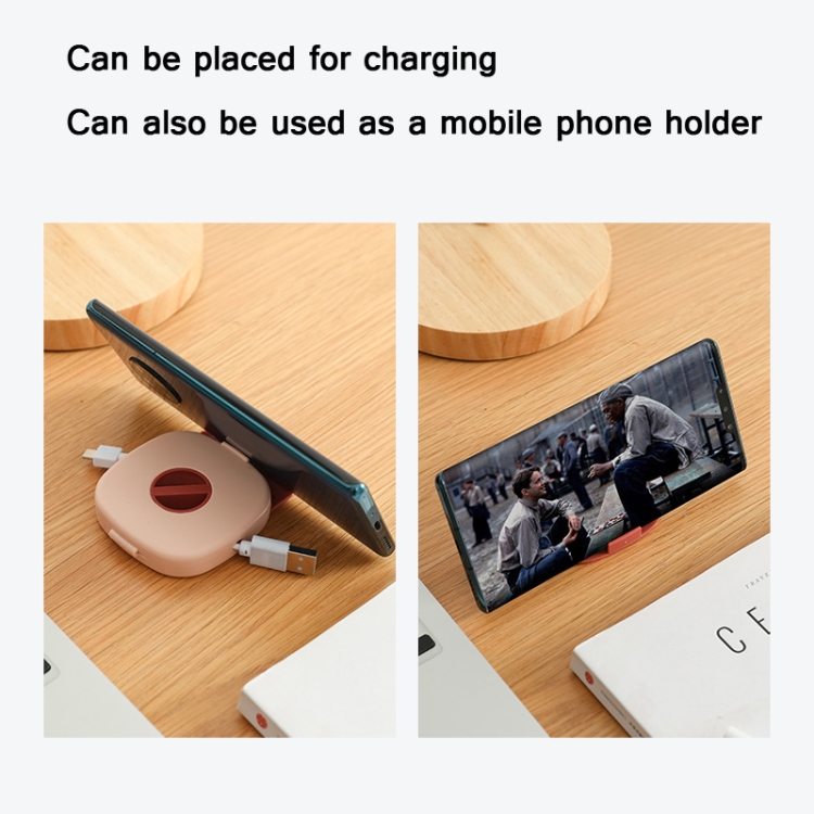 5 PCS Square Rotatable Earphone Data Cable Storage Box Multifunctional Desktop Phone Holder(White Gray)