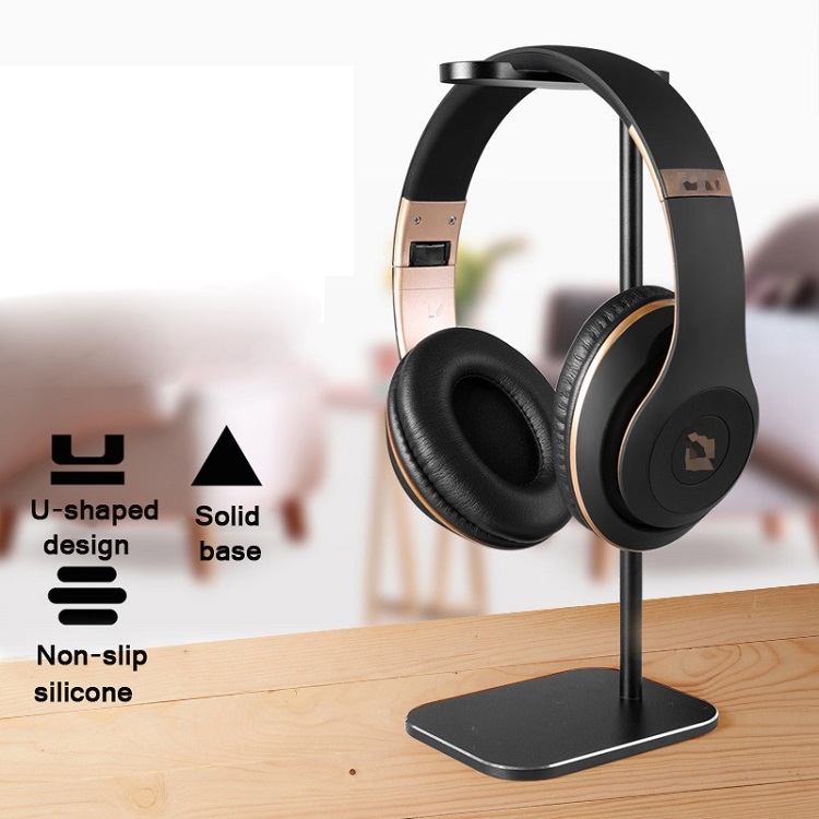 Z9 Soporte de aleación de aluminio para auriculares Soporte de pantalla para auriculares de café de Internet (oro rosa) - B6