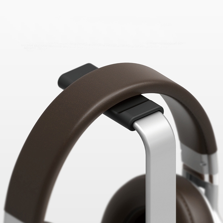 Soporte para auriculares de aleación de aluminio Soporte en H Soporte para exhibición de auriculares Soporte de almacenamiento para auriculares (Negro) - B2