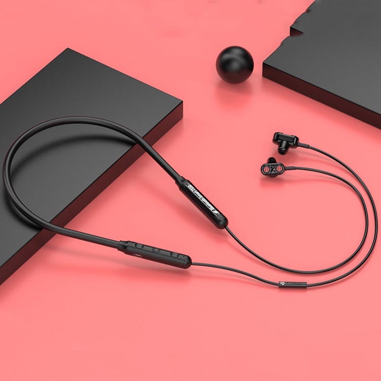 Bluetooth Earphone Sports Liquid Silicone Hanging Neck Headset Heavy Bass Stereo Earphone(Black) Bluetooth Earphone Sports Liquid Silicone Hanging Neck Headset Heavy Bass Stereo Earphone(Black)