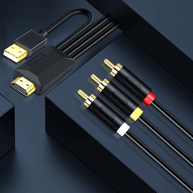 5m JingHua HDMI3RCA HDMI To 3RCA Conversion Cable SetTop TV Projector