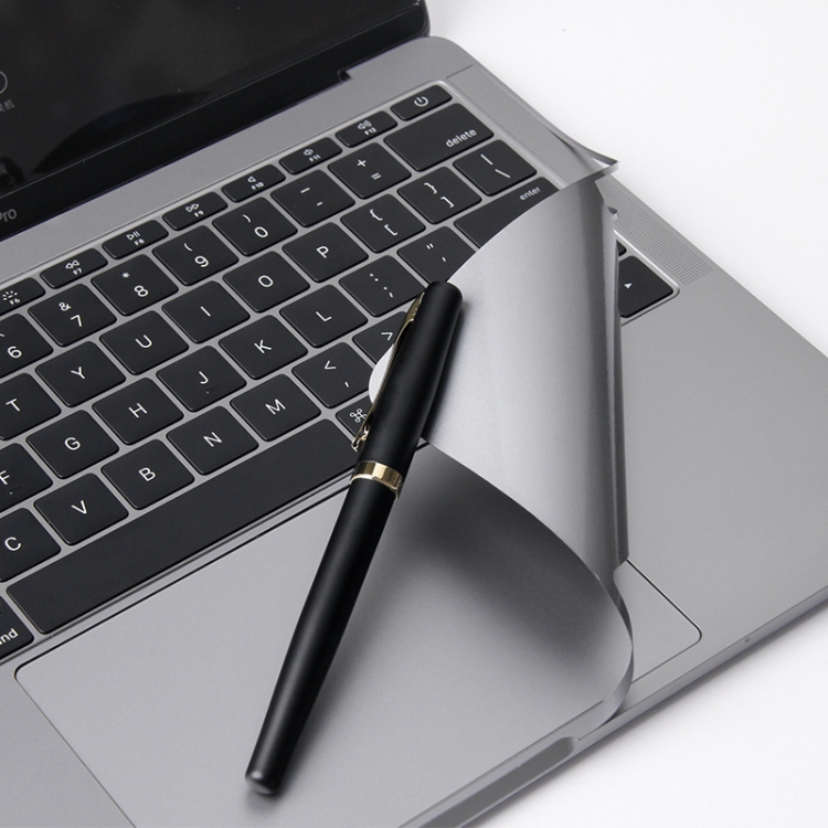 JRC 2 in 1 Laptop Palm Rest Sticker + Touchpad Film Set For MacBook Pro 16 inch A2141 (with Touch Bar)(Silver)