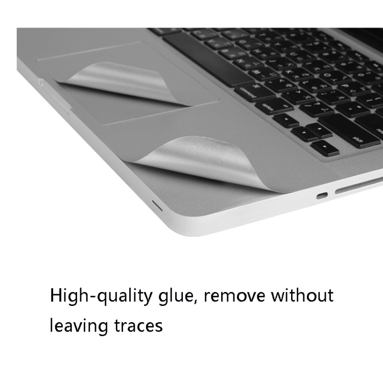 JRC 2 in 1 Laptop Palm Rest Sticker + Touchpad Film Set For MacBook Pro 16 inch A2141 (with Touch Bar)(Silver)
