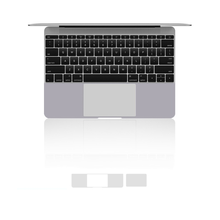 JRC 2 in 1 Laptop Palm Rest Sticker + Touchpad Film Set For MacBook Air 13.3 inch A2179 (2020)(Silver)