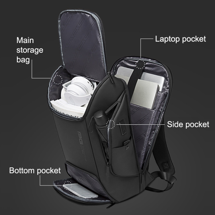 Gadgetoo Bange Bg-7267 Men Shoulders Bag Business Waterproof Backpack Bange Bg-7267 Men Shoulders Bag Business Waterproof Backpack(Gray) - B7