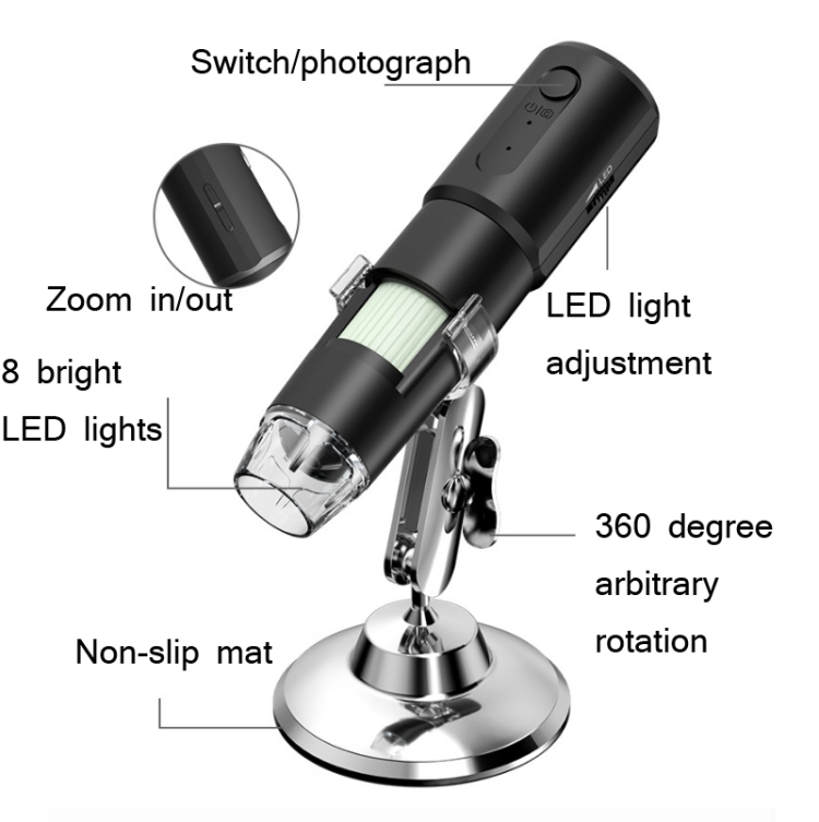 Microscopio electrónico WIFI Lupa digital USB - 1