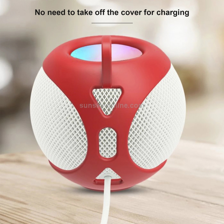 Speaker Protective Cover Home Audio Soft Silicone Protective Case For Apple HomePod Mini(Red) Speaker Protective Cover Home Audio Soft Silicone Protective Case For Apple HomePod Mini(Red)